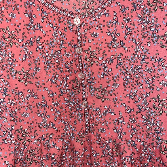 Pink floral patterned long sleeved shirt - Picture 2 of 4